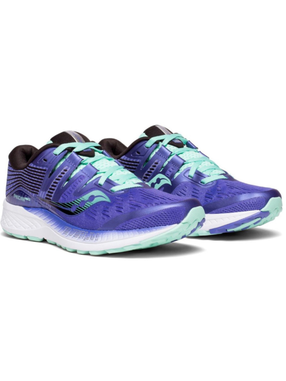 Saucony Ride ISO Women's Purple Mint Green Running Shoes SZ 8